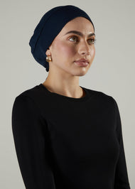 Tie Back Cap Navy Hijab Cap