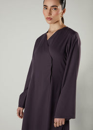 Plum Wrap Abaya