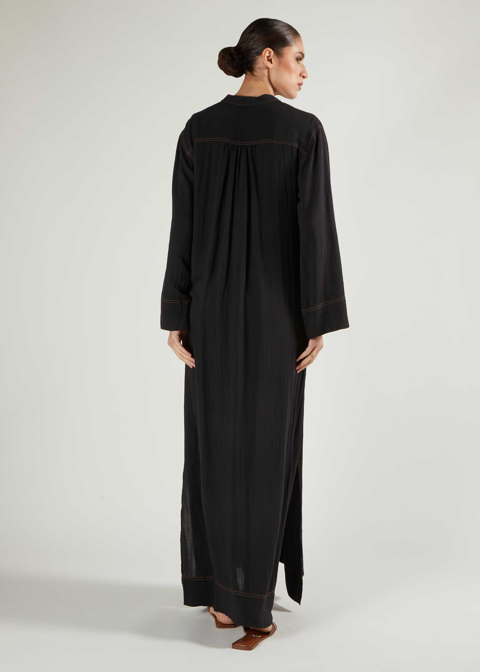 Denim Stitch Maxi Dress | Modest Maxi Dresses | Aab Modest Wear XL / 62 Denim Stitch Maxi Dress | Modest Maxi Dresses | Aab Modest Wear XL / 62