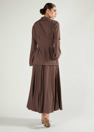 Peplum Top Taupe