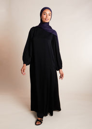 Balloon Sleeve Abaya Black