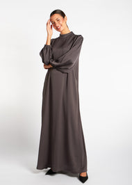 Balloon Sleeve Abaya Charcoal - Final Sale