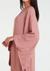 Bell Sleeve Abaya Pink