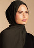 Beluga Black Chiffon Silk Hijab