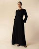Black Cheesecloth Abaya