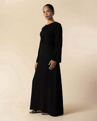 Black Cheesecloth Abaya