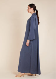 Blue Collared Abaya