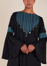 Blue Heriz Abaya