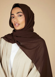 Brown Crepe Hijab