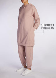 Cotton Cocoon Hoody Pink