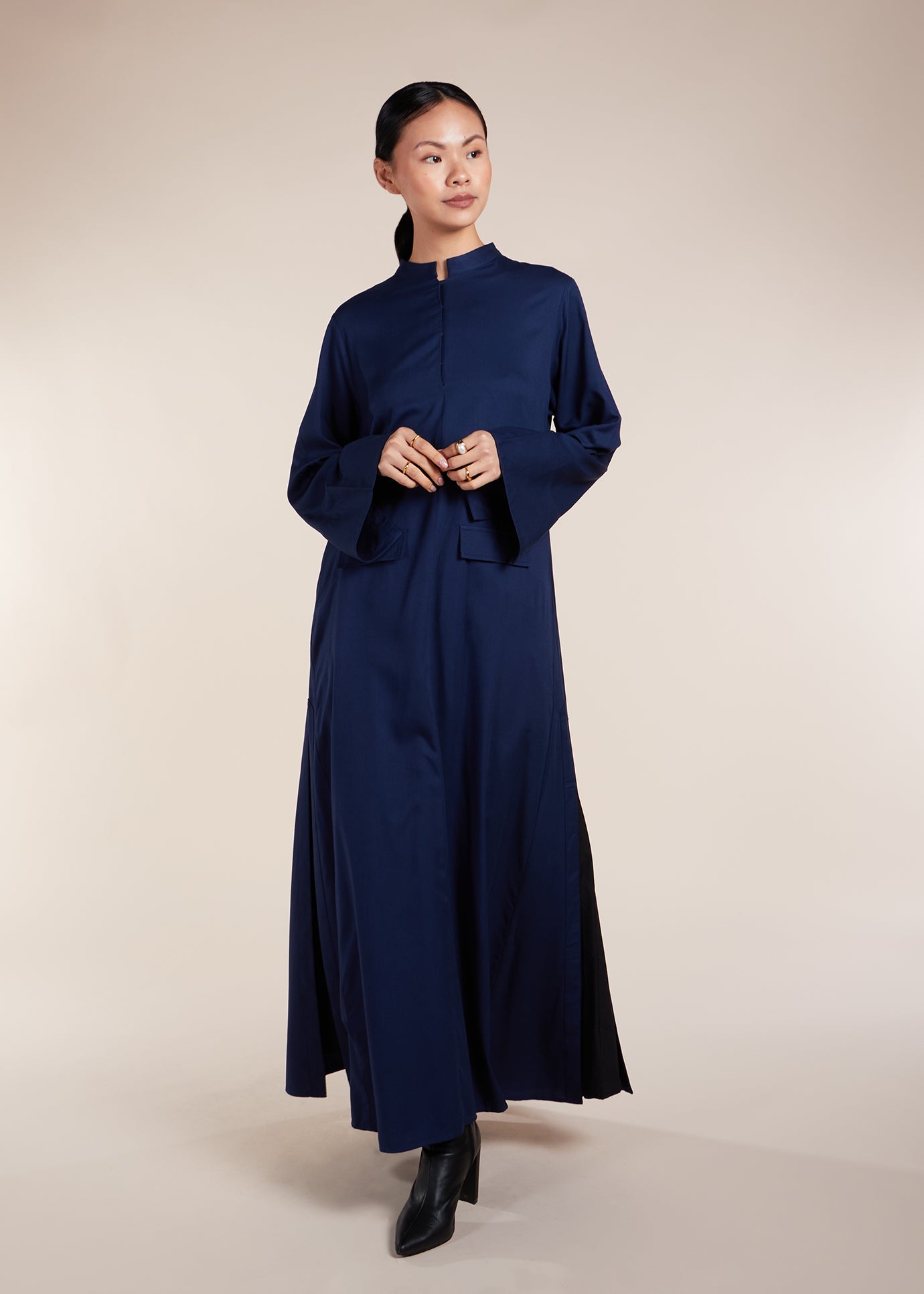 cargo maxi dress Gold Dot Black Maxi Dress