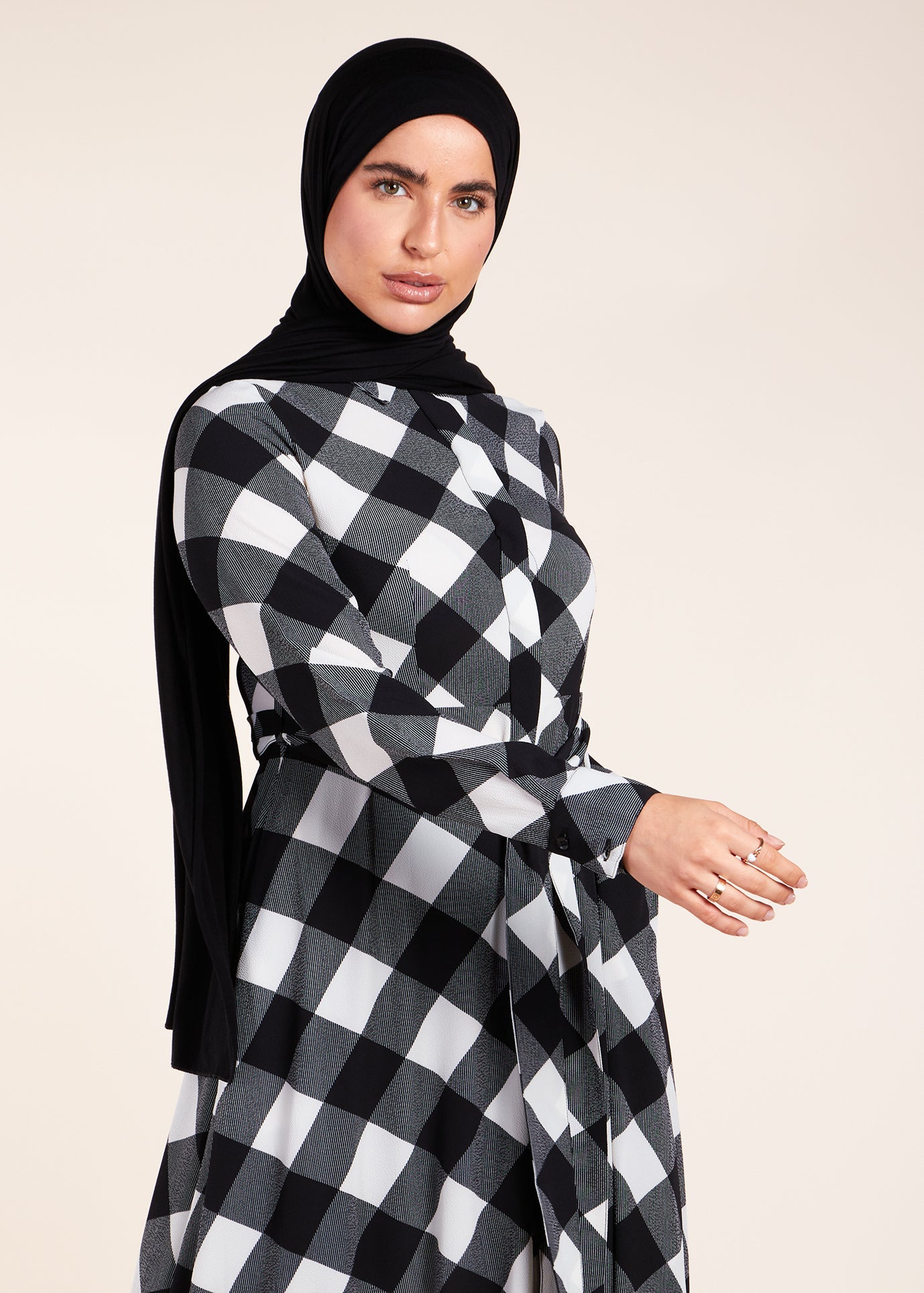 Chess Maxi Dress | Modest Maxi Dresses | Aab Modest Wear Chess Maxi Dress | Modest Maxi Dresses | Aab Modest Wear