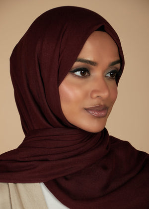 Burgundy Bamboo Hijab | Hijabs | Aab Modest Wear
