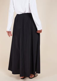 Cotton Poplin Skirt Black