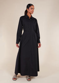 Cotton Poplin Skirt Black