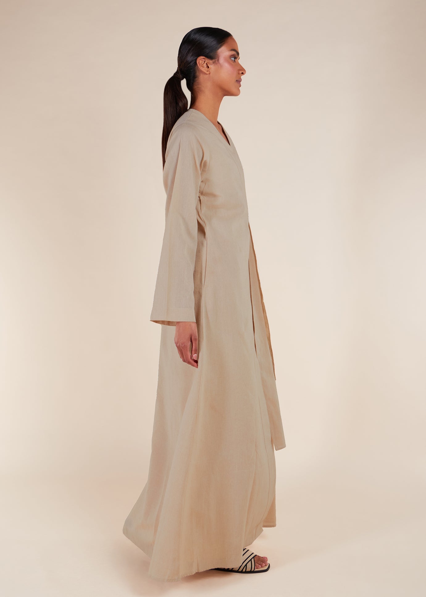 long abaya dress YNeedM Womens Muslim Abaya Maxi Dress Solid Color Sleeveless Inner Long Cardigan Dress with Belt 2pcs Set at Amazon Women's Clothing store