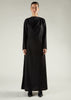 Cowl Neck Abaya Black