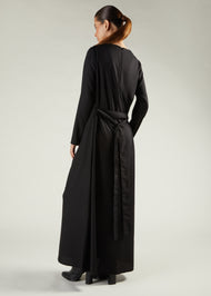 Cowl Neck Abaya Black