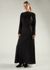 Cowl Neck Abaya Black