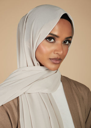 Dove Grey Crepe Hijab