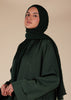 Open Seam Abaya Set Olive