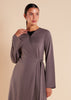 Side Wrap Abaya Grey