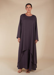 Layered Abaya Mauve