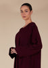 Crossover Abaya Plum