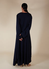 Layered Abaya Navy