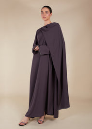 Pave Trim Abaya Mauve