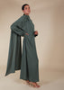 Pave Trim Abaya Sage