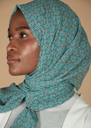 Clover Print Hijab | HIjabs | Aab Modest Wear
