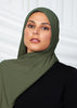 Khaki Ribbed Jersey Hijab