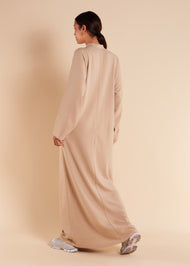 Knitted Abaya Cream - Final Sale