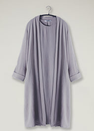 Girls Two Piece Open Abaya With Slip Lilac
