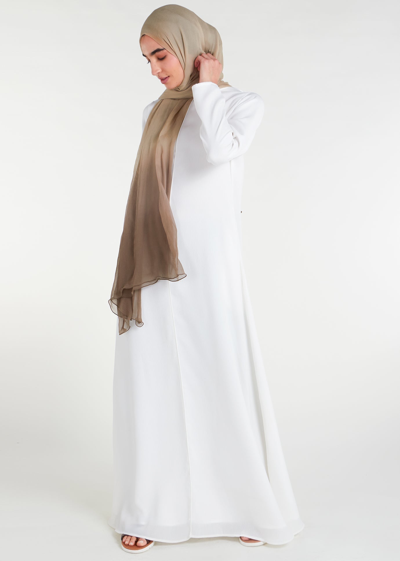 Long Line Abaya White | Modest Abayas Long Line Abaya White | Modest Abayas