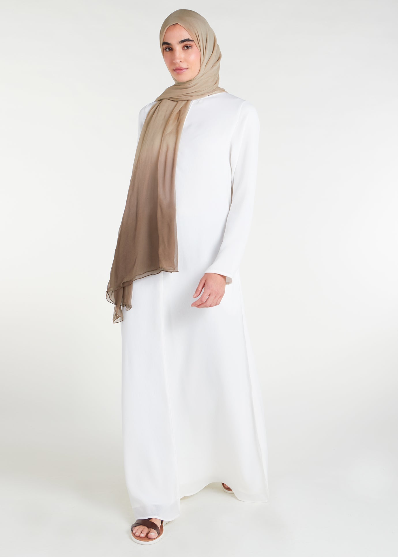 Long Line Abaya White | Modest Abayas