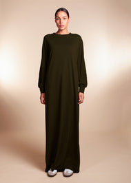 Long Tee Abaya Khaki