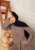 Side Wrap Abaya Grey