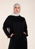 Relaxed Fit Abaya Black