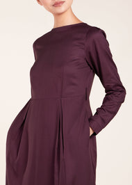 Skirted Abaya Plum