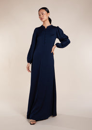 Crinkle Abaya Navy