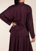 Mandarin Collar Top Plum