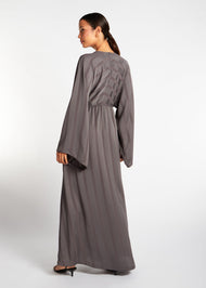 Loose Fit Abaya Grey