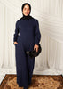 Mandarin Wrap Abaya Navy