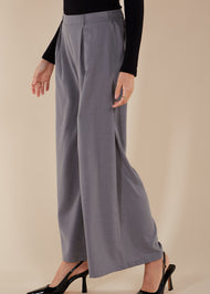 Mid Flare Trousers Grey