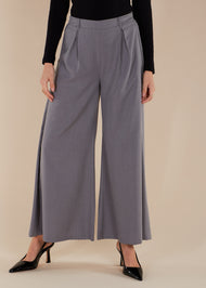 Mid Flare Trousers Grey