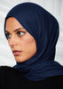 Navy Wool Modal Hijab