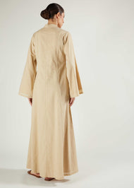Panelled Abaya Natural