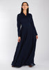 Chiffon Wrap Abaya Navy